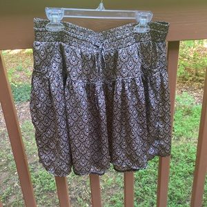 Express blue and brown skirt with pockets